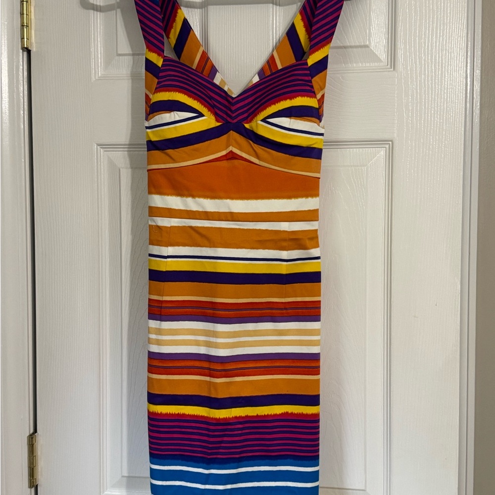 Calvin Klein Multicolor Striped Mini Dress